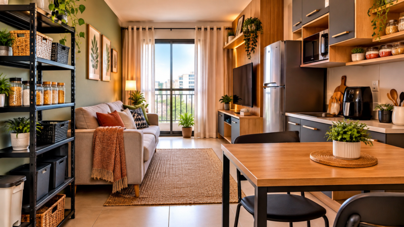 Como organizar um apartamento pequeno gastando pouco: 3 ideias práticas